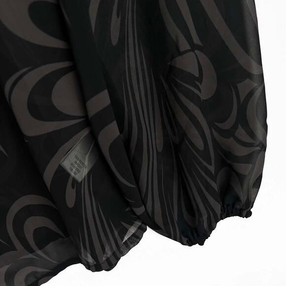 ELLE Sheer Abstract Floral Top Size Small - Picture 9 of 10